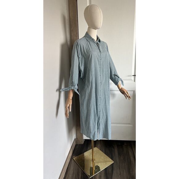 Mirth Hand Made Collection Kyoto House Dress Size Small In Jasper Gingham - Picture 7 of 12